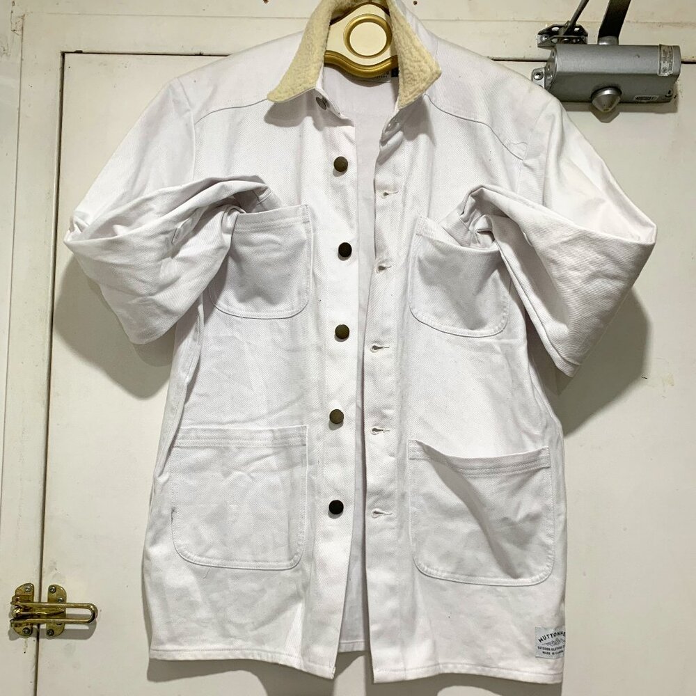 MUTTONHEAD SHERPA COLLAR DENIM JACKETS SIZE M